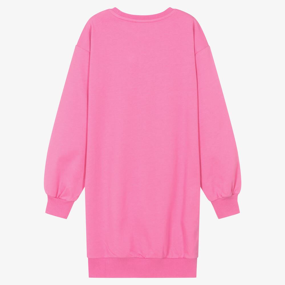 Moschino Kid-Teen-Teen Girls Pink Cotton Teddy Bear Dress | Childrensalon Outlet