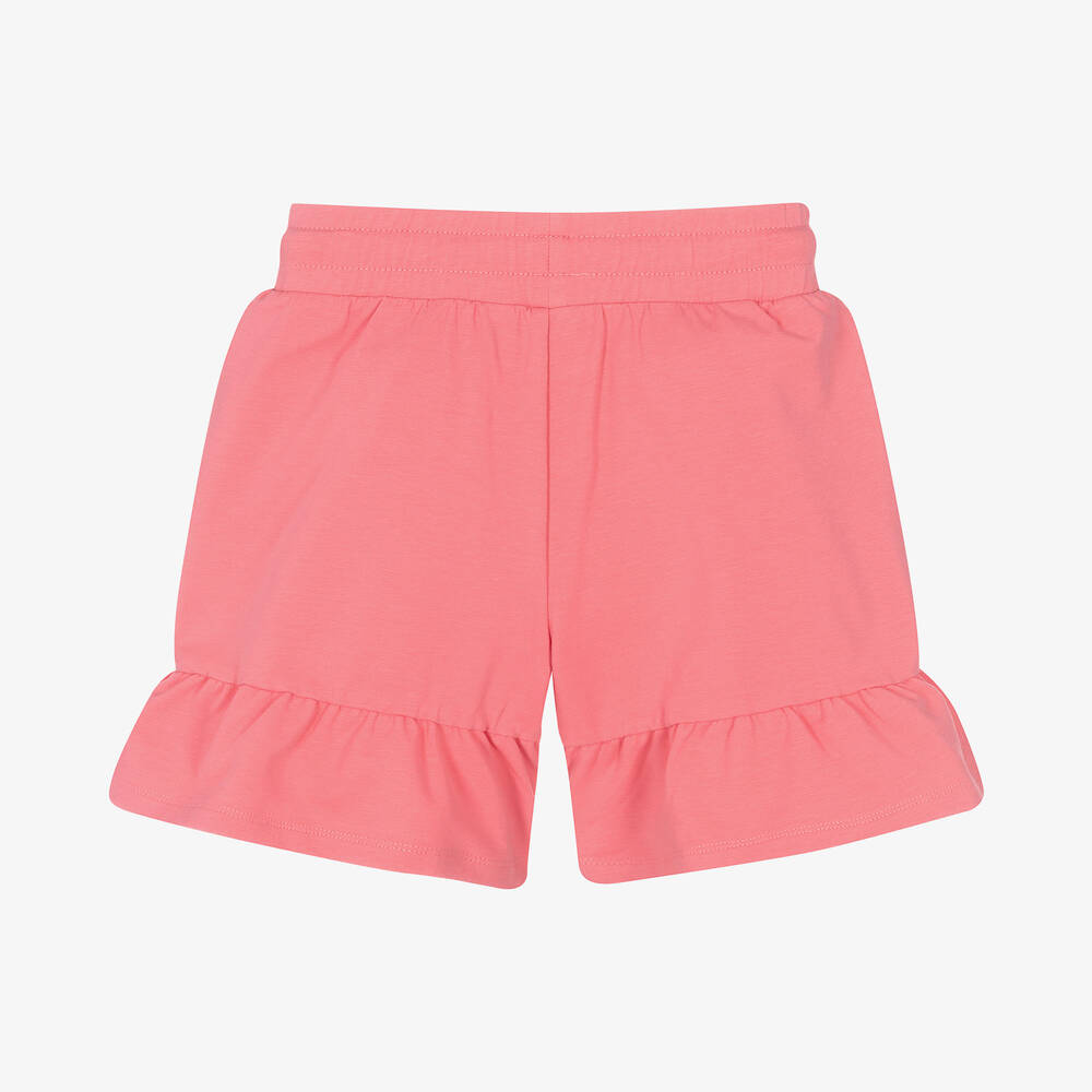 Moschino Kid-Teen-Teen Girls Pink Diamanté Logo Shorts | Childrensalon Outlet