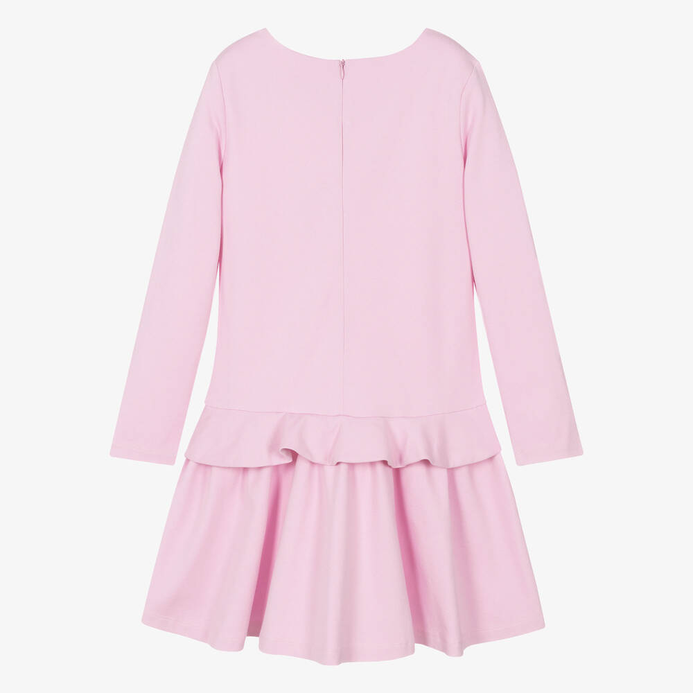 Moschino Kid-Teen-Teen Girls Pink & Gold Bag Print Dress | Childrensalon Outlet