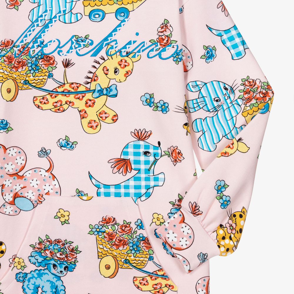 Moschino Kid-Teen-Teen Girls Pink Hooded Dress | Childrensalon Outlet