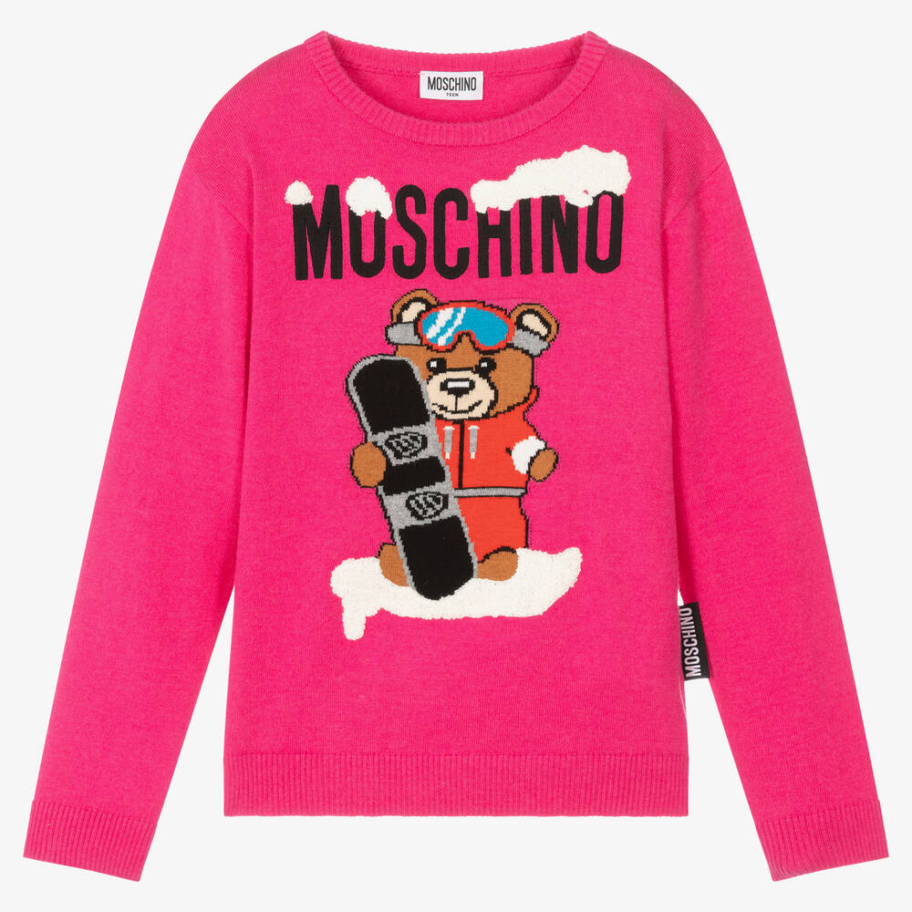 Moschino Kid-Teen - Teen Girls Pink Knit Sweater | Childrensalon