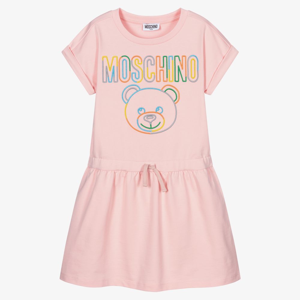 Moschino Kid-Teen - Teen Girls Pink Logo Dress | Childrensalon