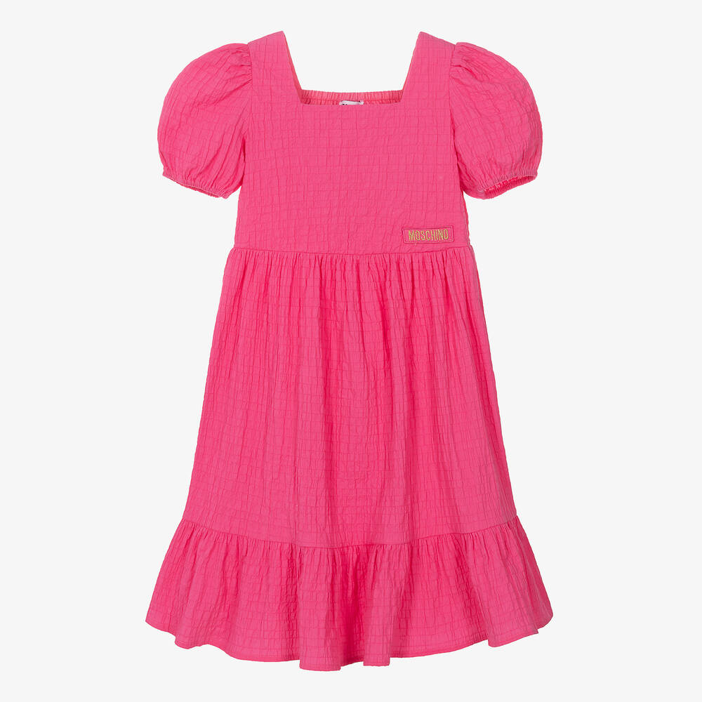 Moschino Kid-Teen-فستان قطن لون زهري للمراهقات | Childrensalon Outlet