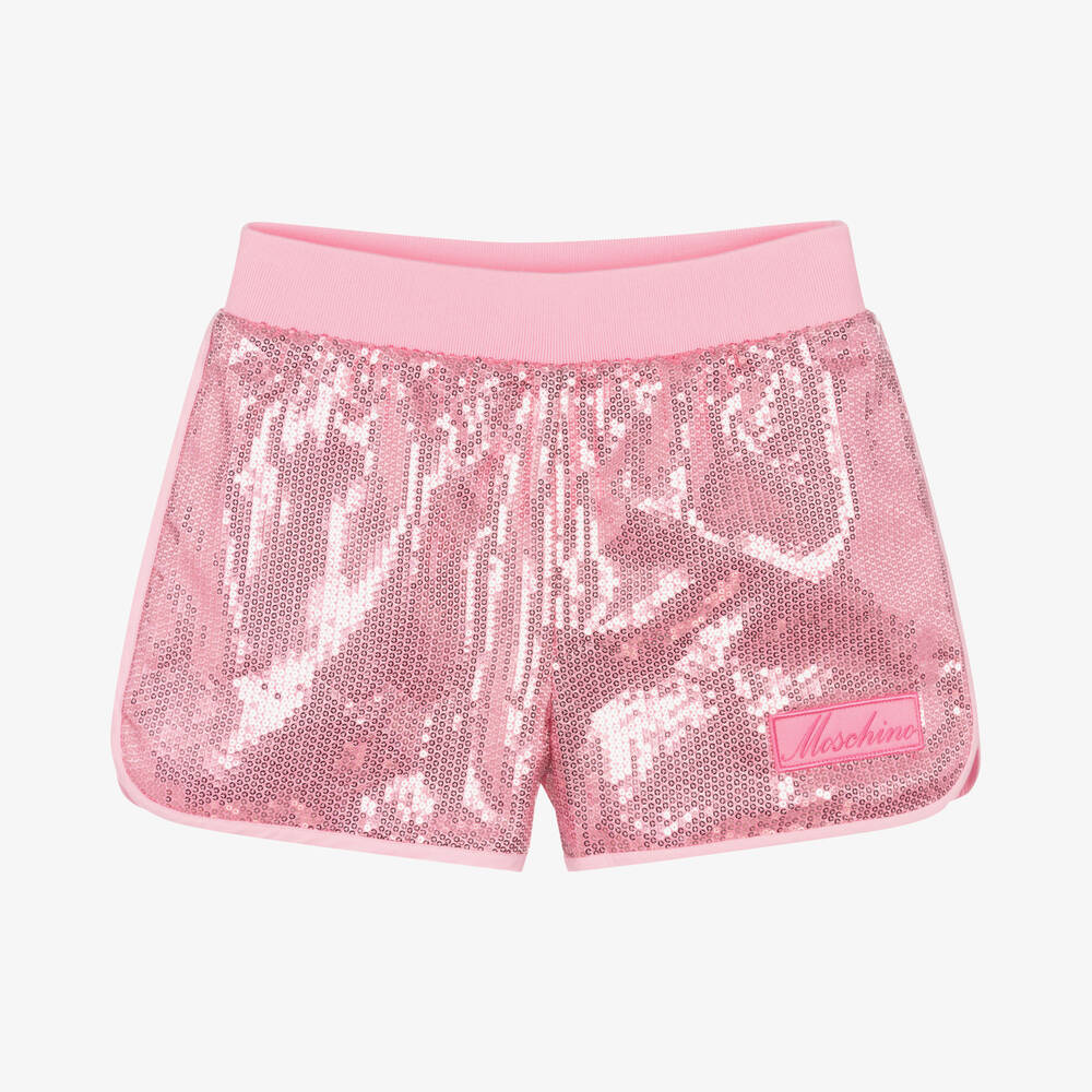 Moschino Kid-Teen - Teen Girls Pink Sequin Shorts | Childrensalon