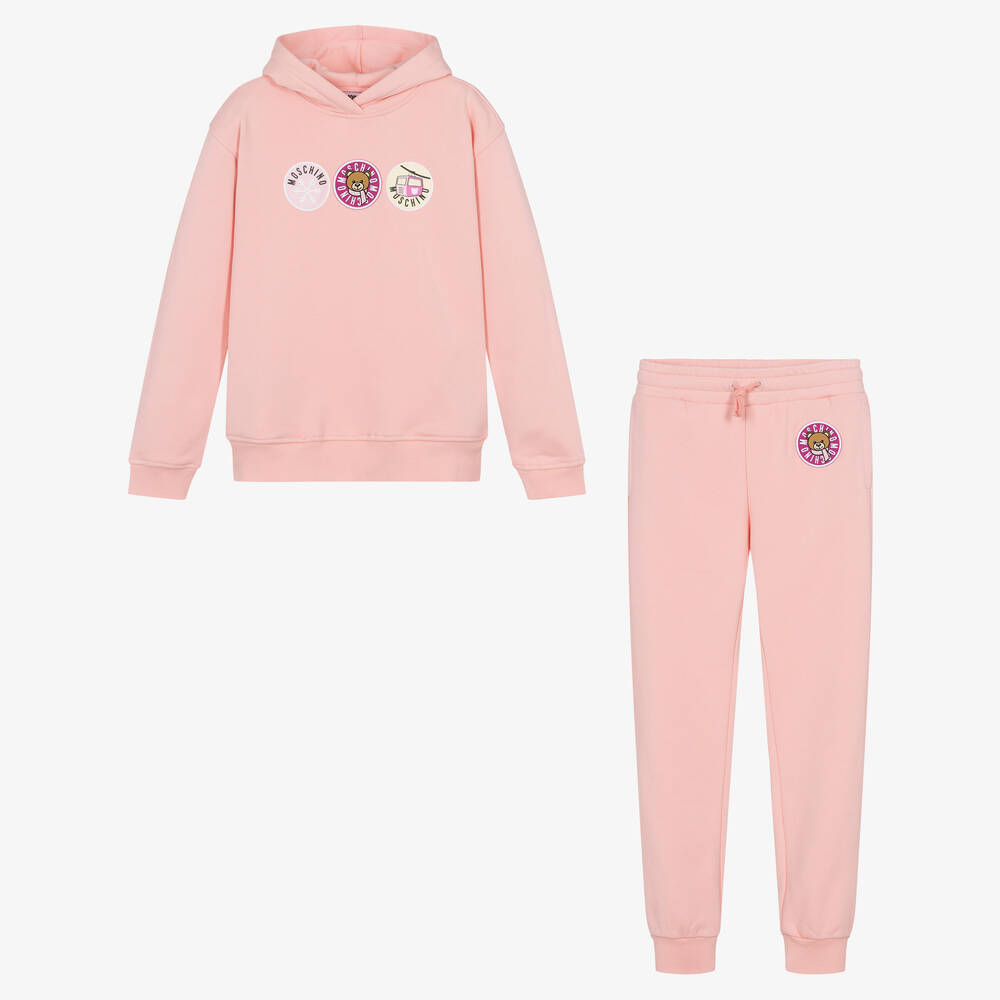 Moschino Kid-Teen - Teen Girls Pink Ski Teddy Bear Tracksuit | Childrensalon