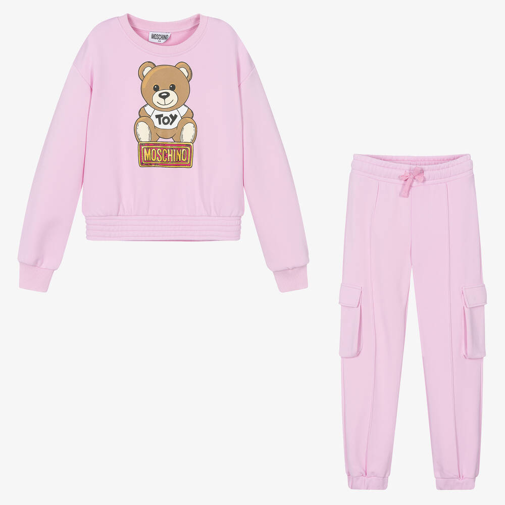 Moschino Kid-Teen - Teen Girls Pink Teddy Bear Tracksuit | Childrensalon