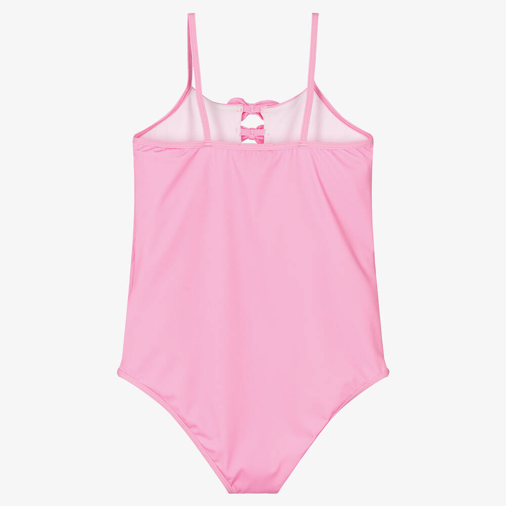 Moschino Kid-Teen-Teen Girls Pink Teddy Logo Swimsuit | Childrensalon Outlet