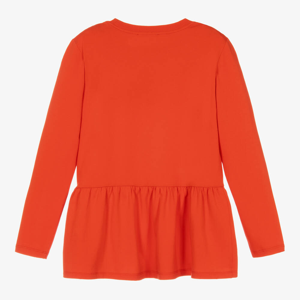 Moschino Kid-Teen-Teen Girls Red Heart Bear Cotton Top | Childrensalon Outlet