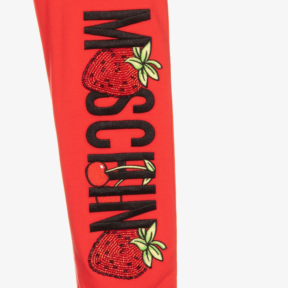Moschino Kid-Teen-Teen Girls Red Leggings Set | Childrensalon Outlet