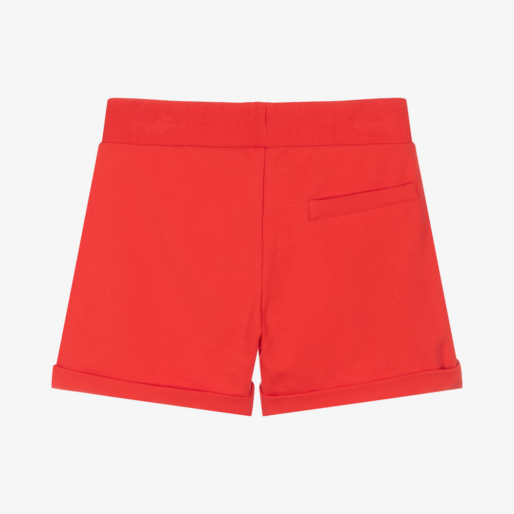 Moschino Kid-Teen-Teen Girls Red Teddy Logo Shorts | Childrensalon Outlet