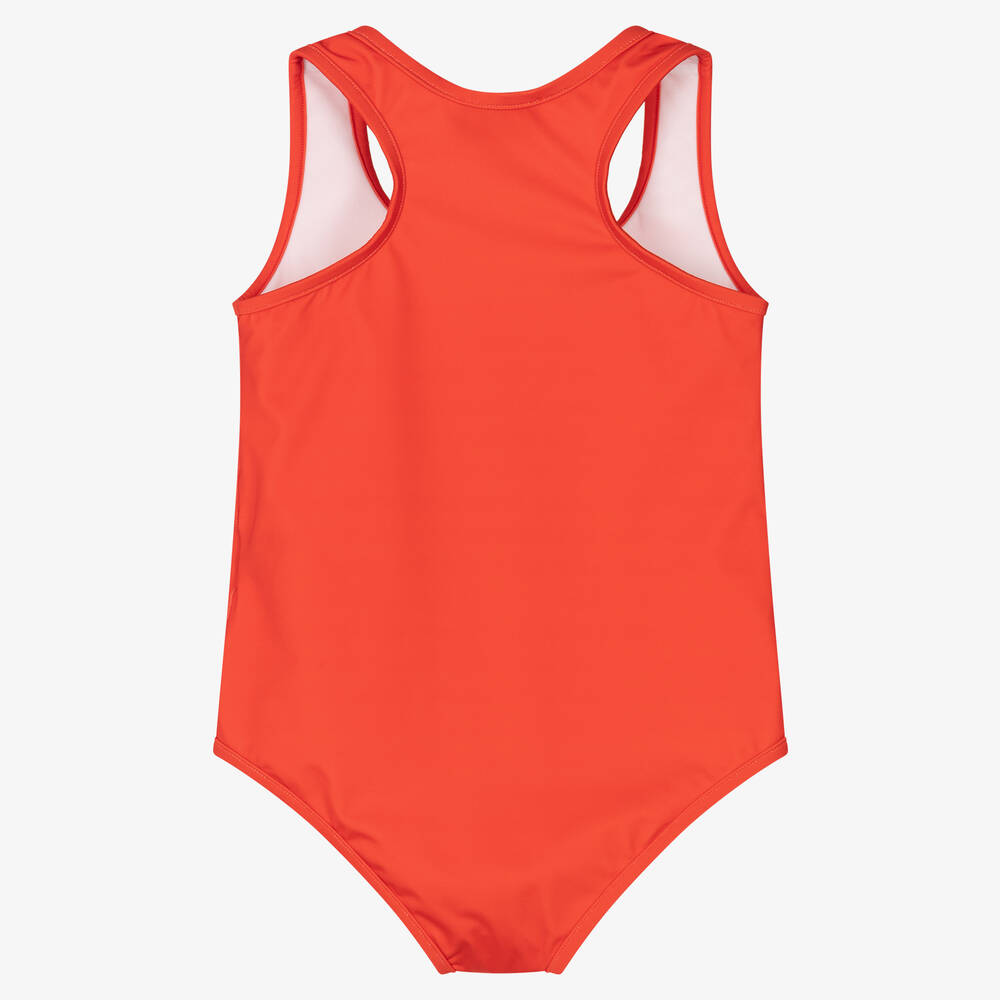 Moschino Kid Teen Teen Girls Red Teddy Logo Swimsuit