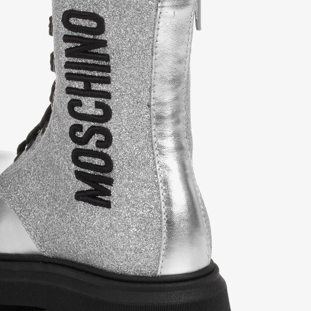 Moschino 23SS スカート シルバー系 Made In Italy メッシュポケットジップタイトSK（マキシ丈/ロングスカート