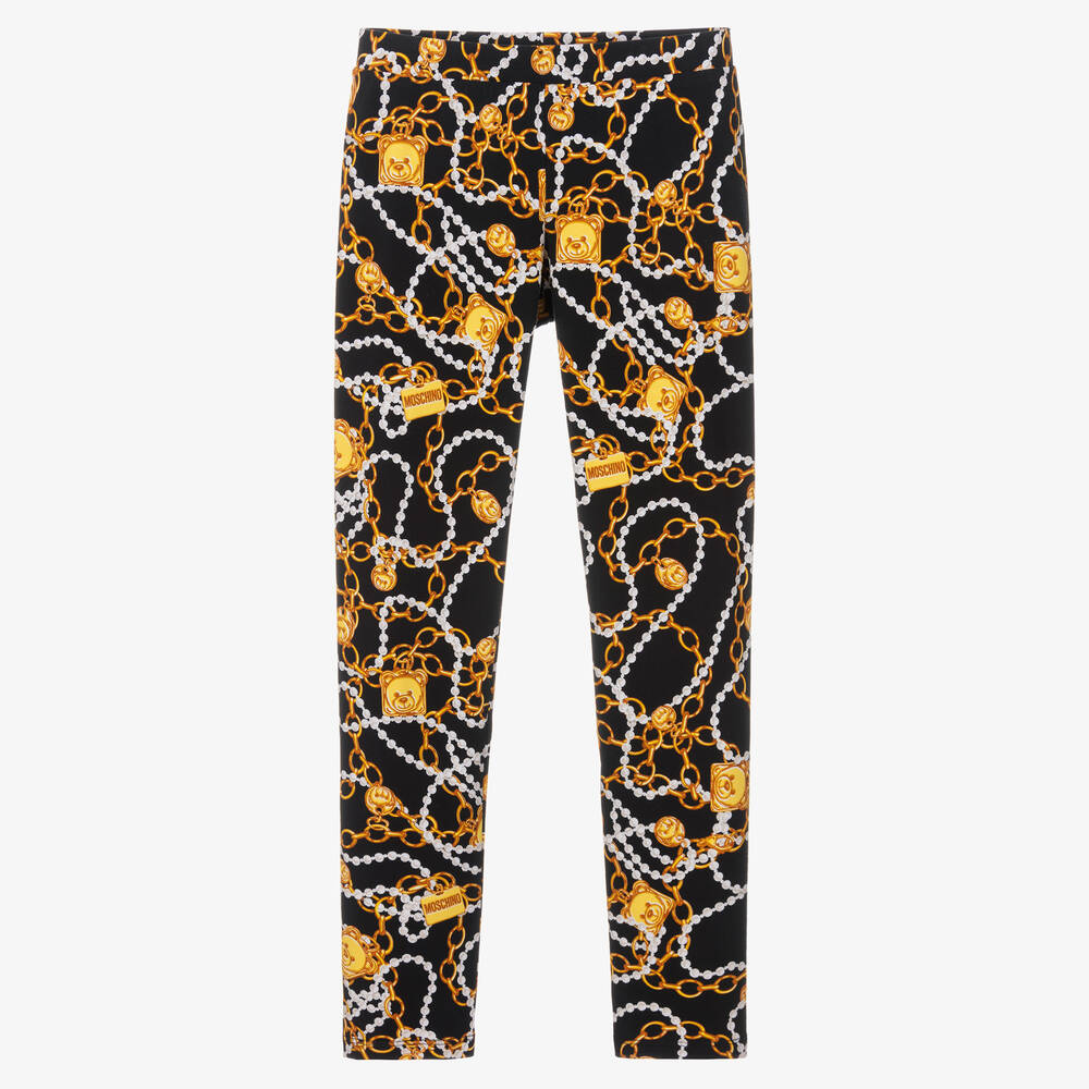 Moschino Kid-Teen - Legging ours et chaînes ado  | Childrensalon