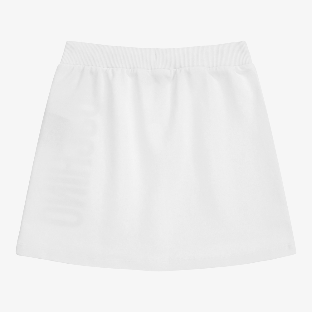 Moschino Kid-Teen-Teen Girls White Logo Skirt | Childrensalon Outlet