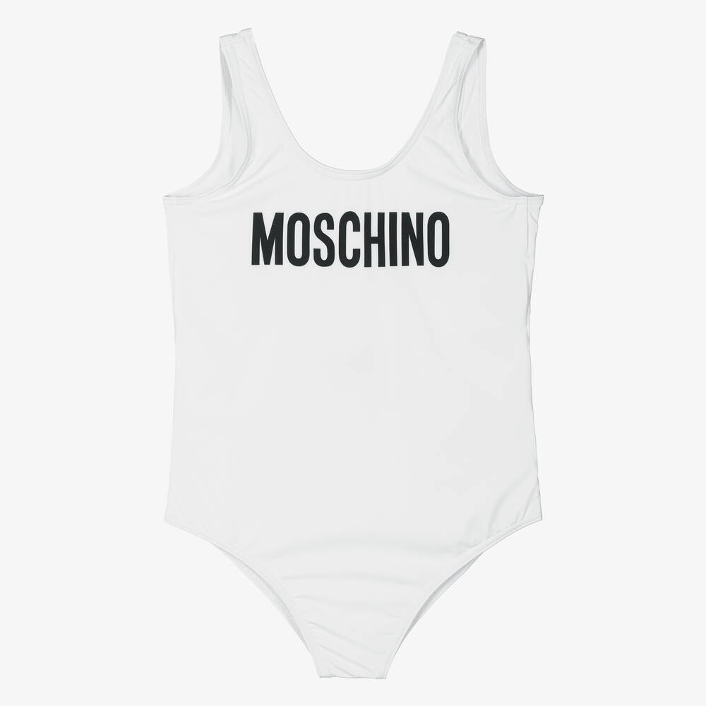 Moschino Kid-Teen-Teen Girls White Swimsuit | Childrensalon Outlet