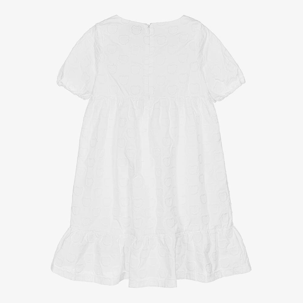 Moschino Кид-Тин-Белое платье с медвежонком | Childrensalon Outlet