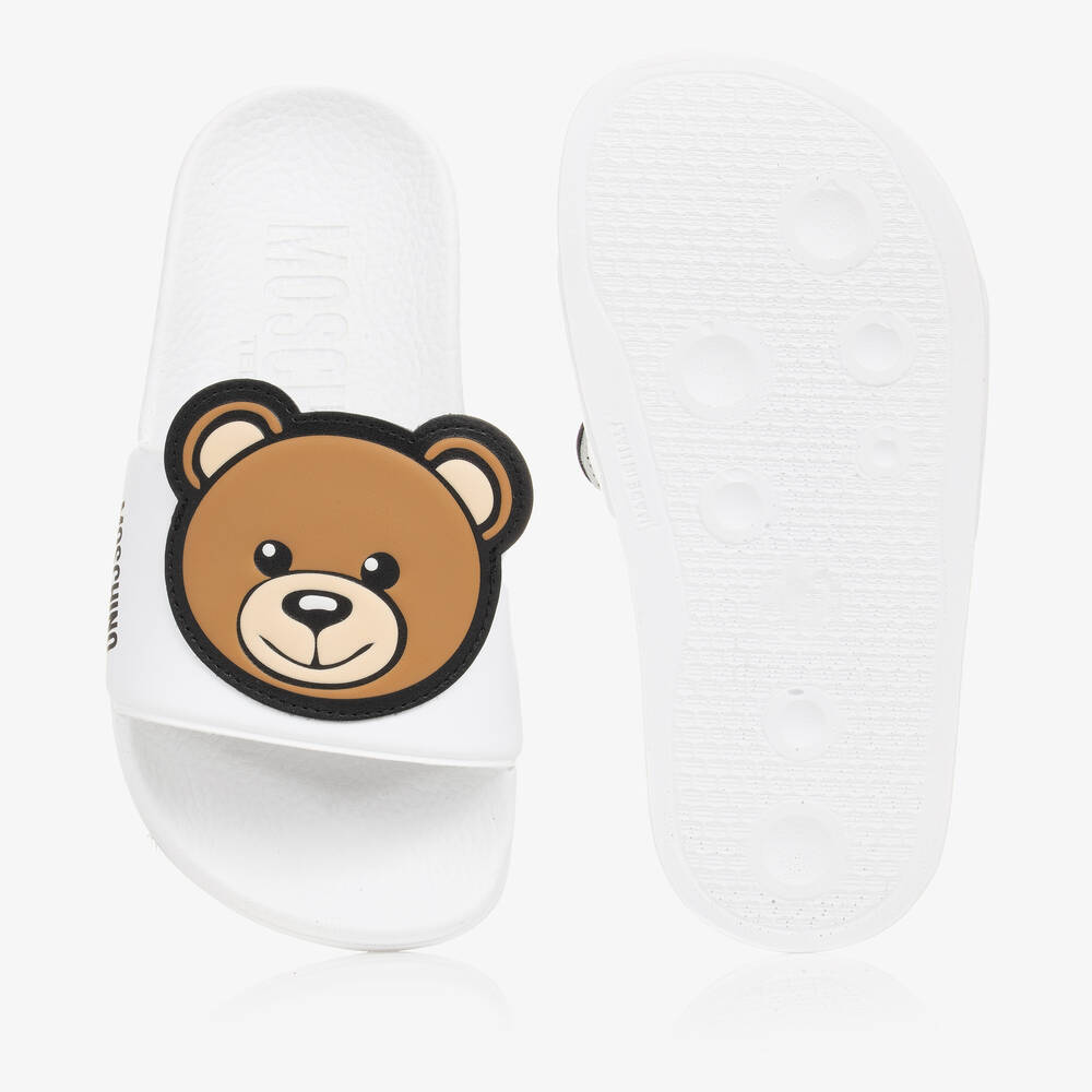 Moschino sliders white sale