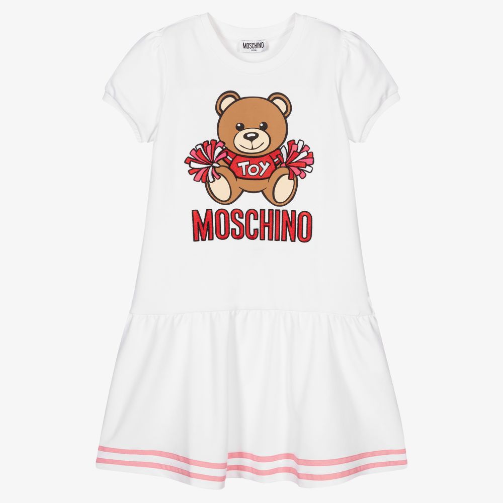 Moschino Kid-Teen-Teen Girls White Teddy Dress | Childrensalon Outlet