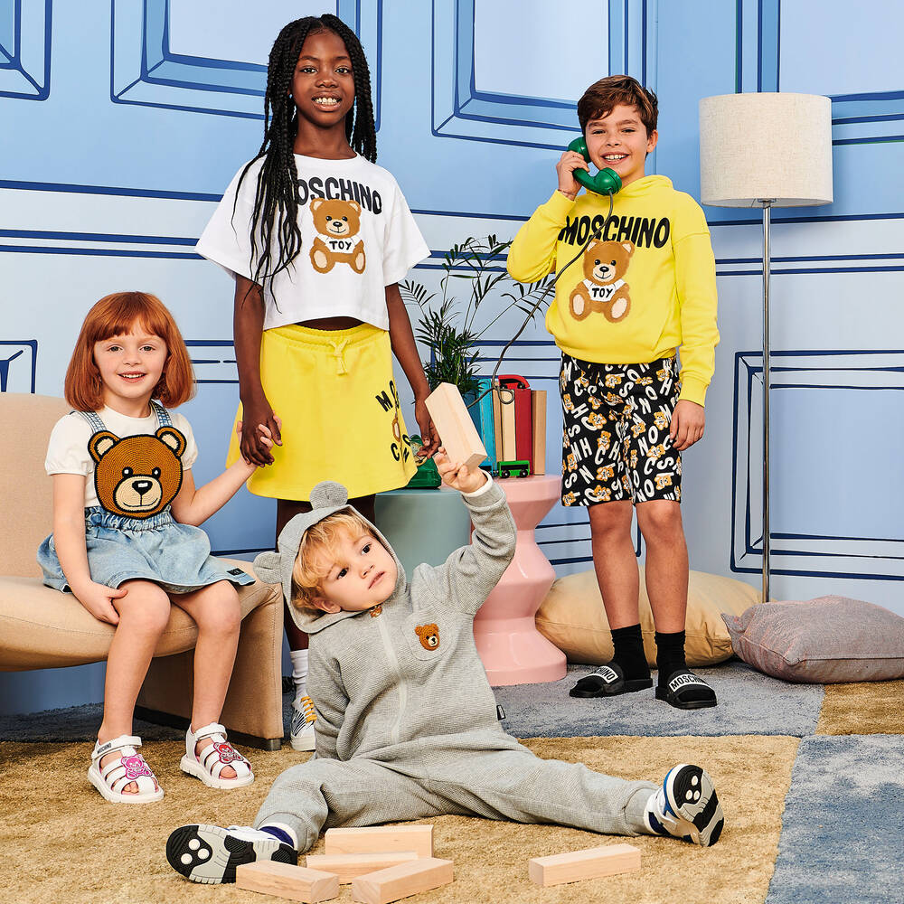 Moschino Kid-Teen - Teen Girls Yellow Cotton Logo Skirt | Childrensalon  Outlet