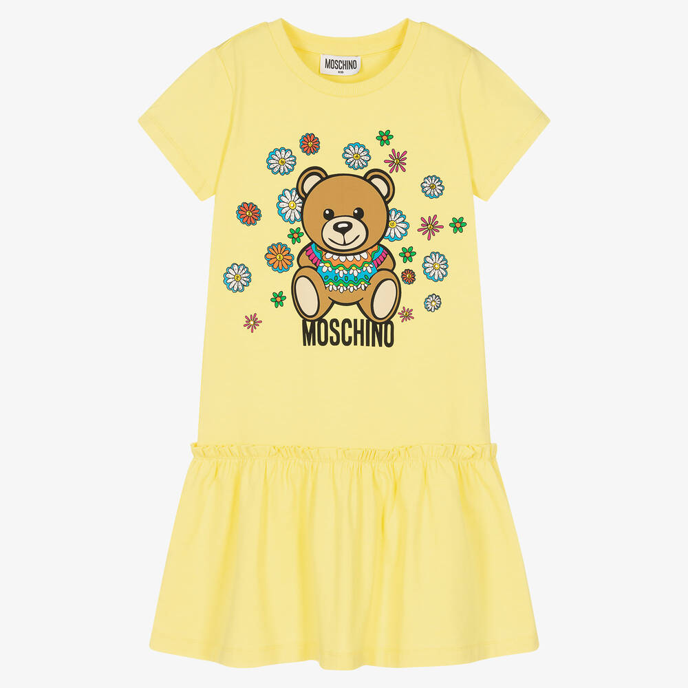 Moschino Kid-Teen - Teen Girls Yellow Logo Dress | Childrensalon