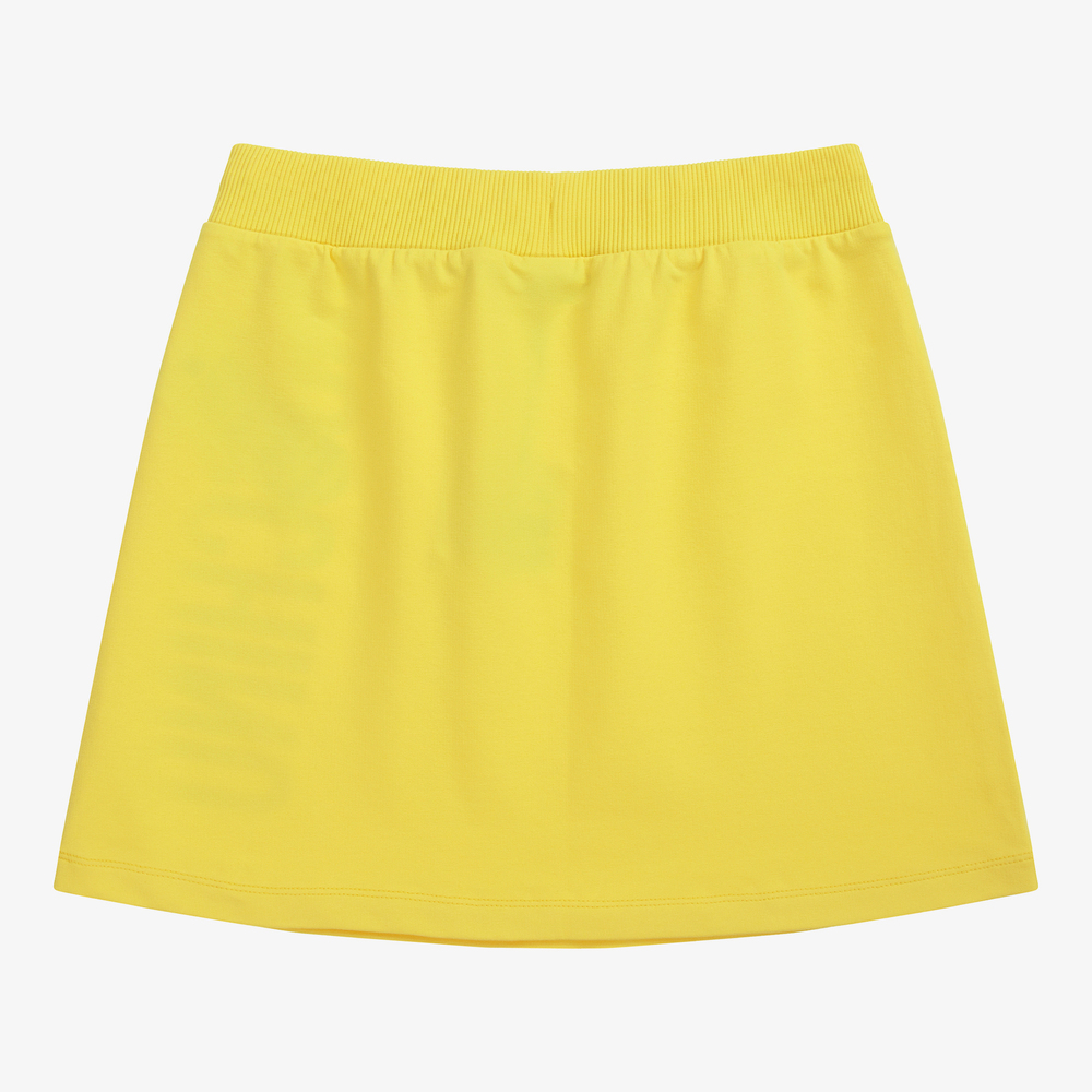 Moschino Kid-Teen-Teen Girls Yellow Logo Skirt | Childrensalon Outlet