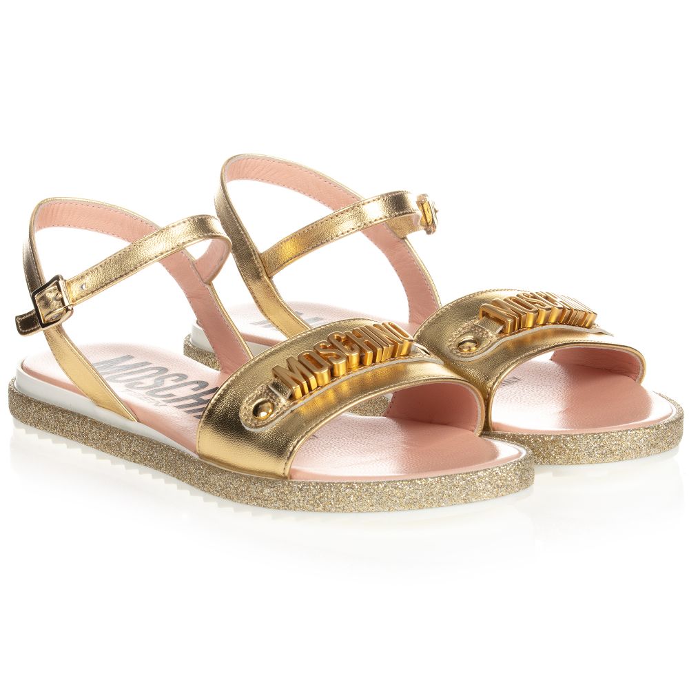 Moschino Kid-Teen - Sandales dorées Ado | Childrensalon