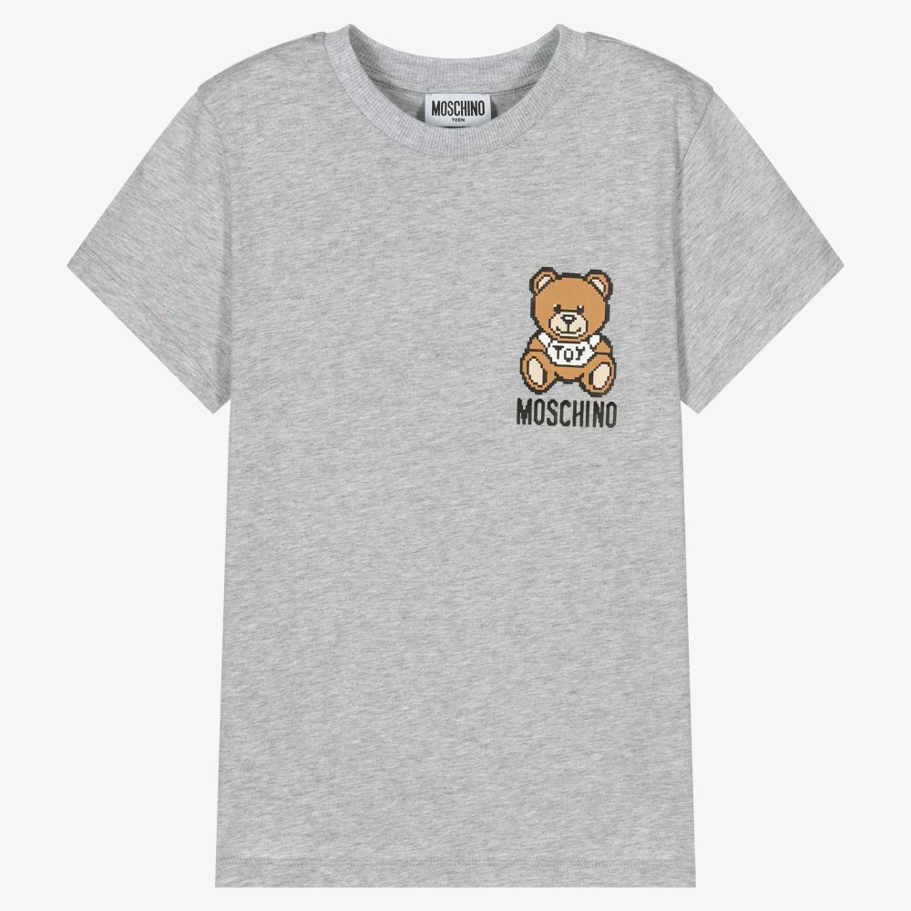 Teen Grey Bear Logo T-Shirt