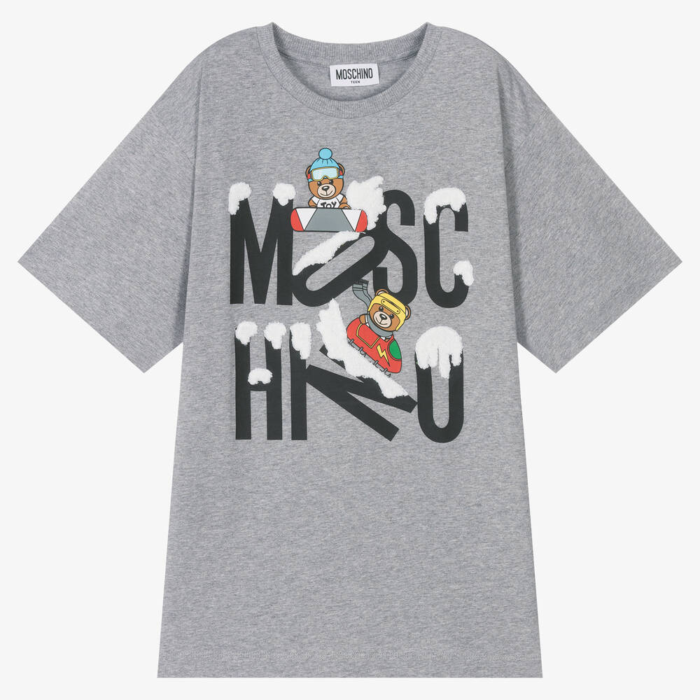 Moschino Kid-Teen - Graues Teen Baumwoll-T-Shirt | Childrensalon