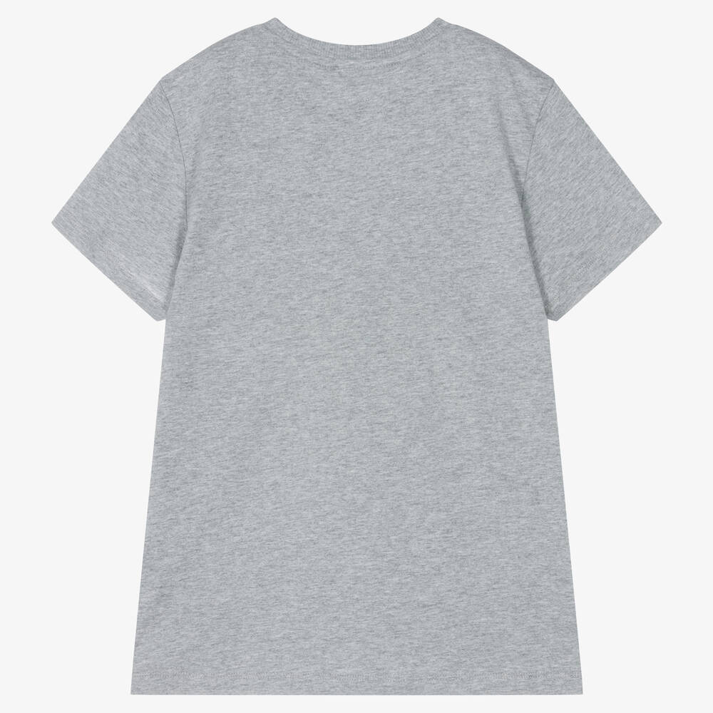 Moschino Kid-Teen-تيشيرت بطبعة تيدي بير قطن لون رمادي تينز | Childrensalon Outlet