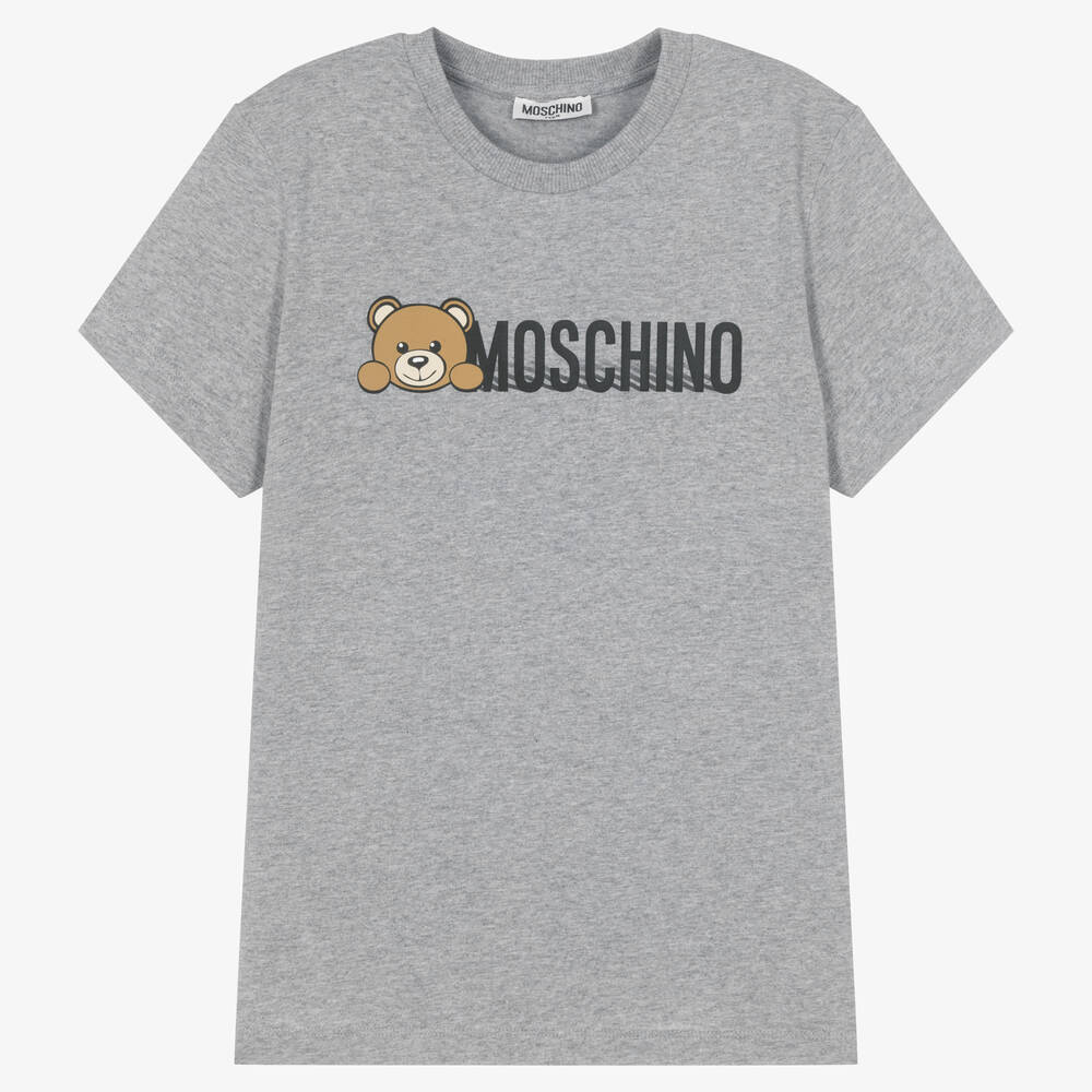 Moschino Kid-Teen - Graues Teen Teddy-Baumwoll-T-Shirt | Childrensalon