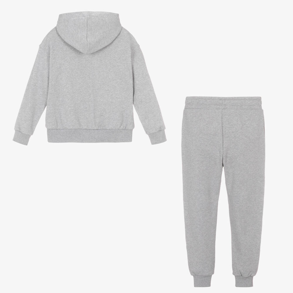 Moschino Кид-Тин-Серый спортивный костюм из хлопка с медвежонком | Childrensalon Outlet