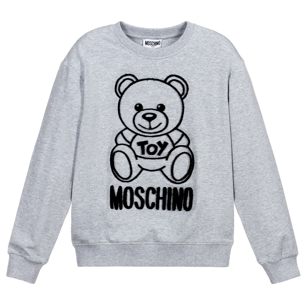 Moschino Moschino Juniors Chest Logo Sweatshirt Grey 