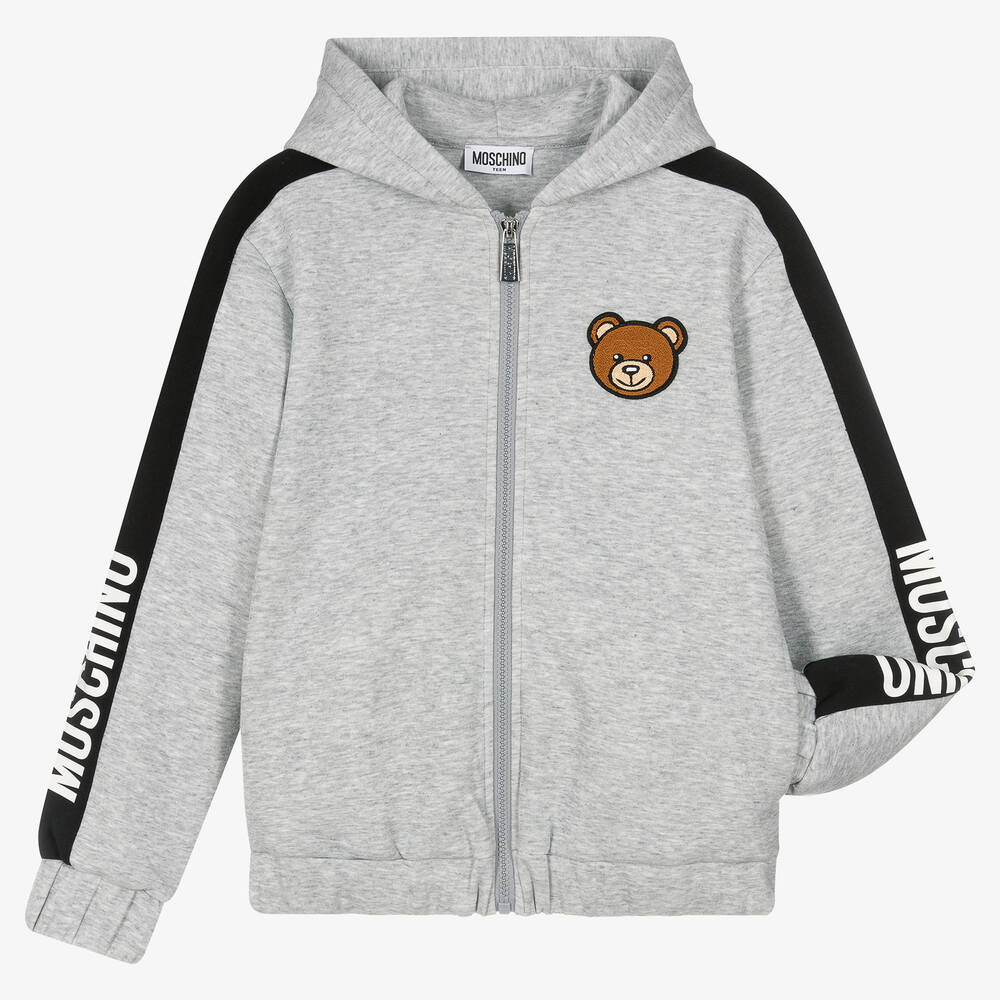 Moschino tape hoodie grey outlet