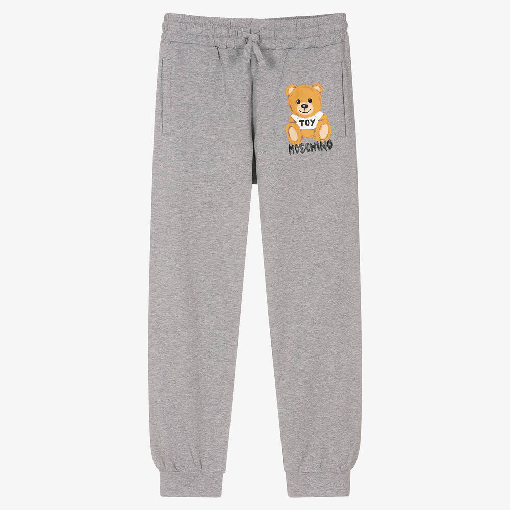 Moschino Kid-Teen-Teen Grey Teddy Joggers | Childrensalon Outlet