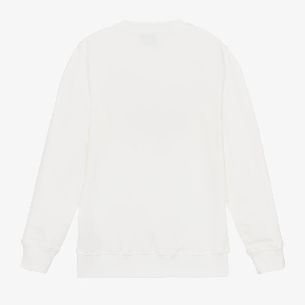 Moschino Kid-Teen-سويتشيرت قطن جيرسي لون عاجي تينز | Childrensalon Outlet