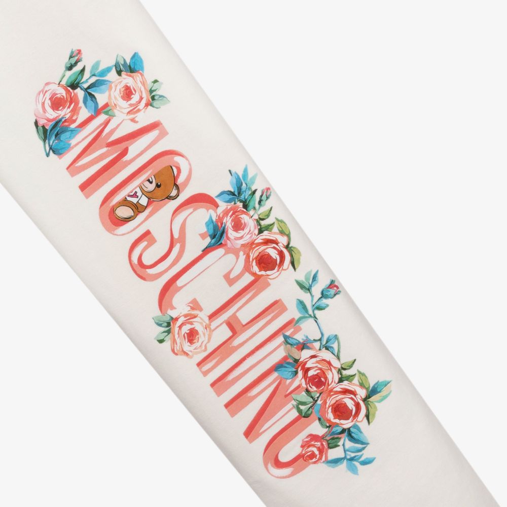 Moschino Кид-Тин-Кремовые легинсы для подростков | Childrensalon Outlet