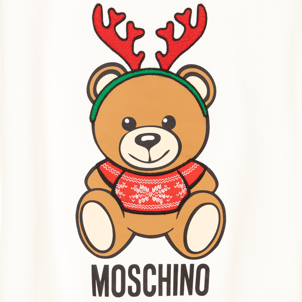 Moschino Кид-Тин-Кремовый свитшот для подростков | Childrensalon Outlet