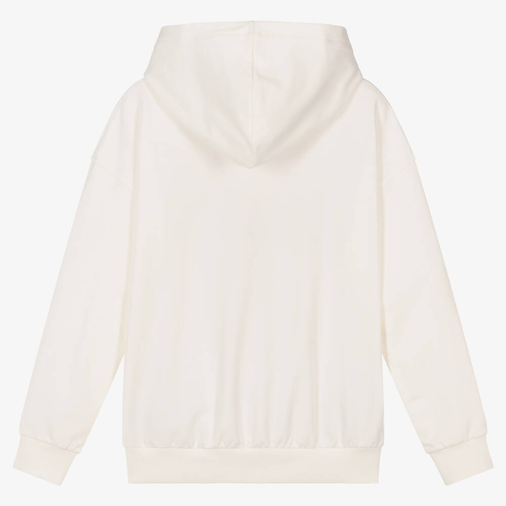 Moschino Kid-Teen-Teen Ivory Snow Teddy Hoodie | Childrensalon Outlet