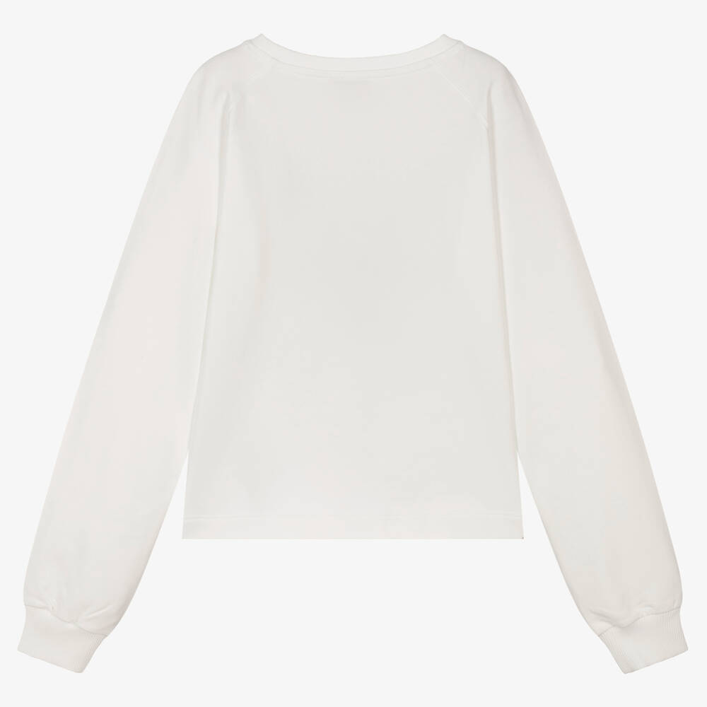 Moschino Kid-Teen-Teen Ivory Teddy Sweatshirt | Childrensalon Outlet