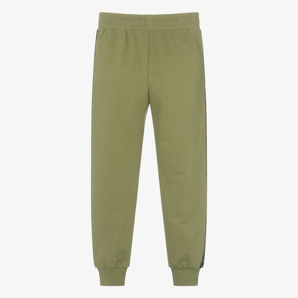 Moschino Kid-Teen-Teen Khaki Green Cotton Joggers | Childrensalon Outlet