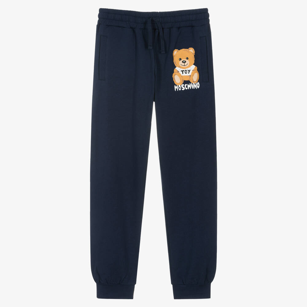 Moschino Kid-Teen - Teen Navy Blue Teddy Joggers | Childrensalon