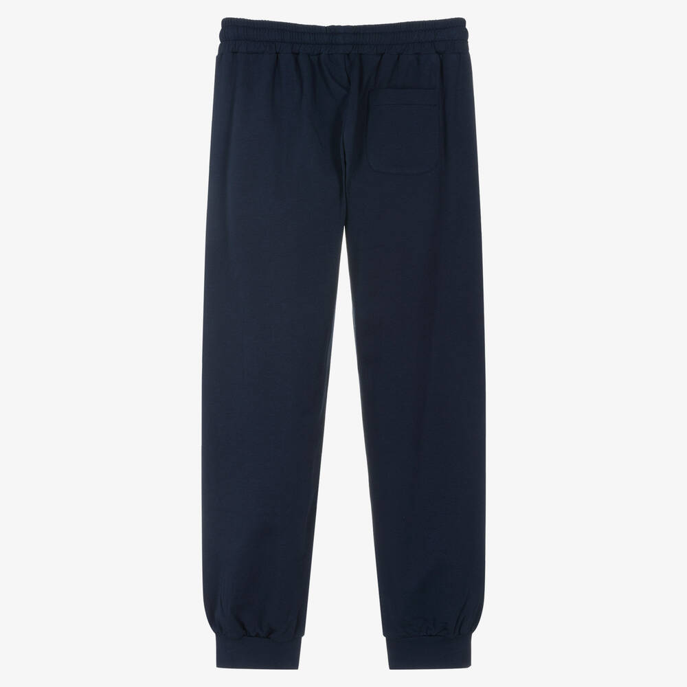 Moschino Kid-Teen-Teen Navy Blue Teddy Joggers | Childrensalon Outlet
