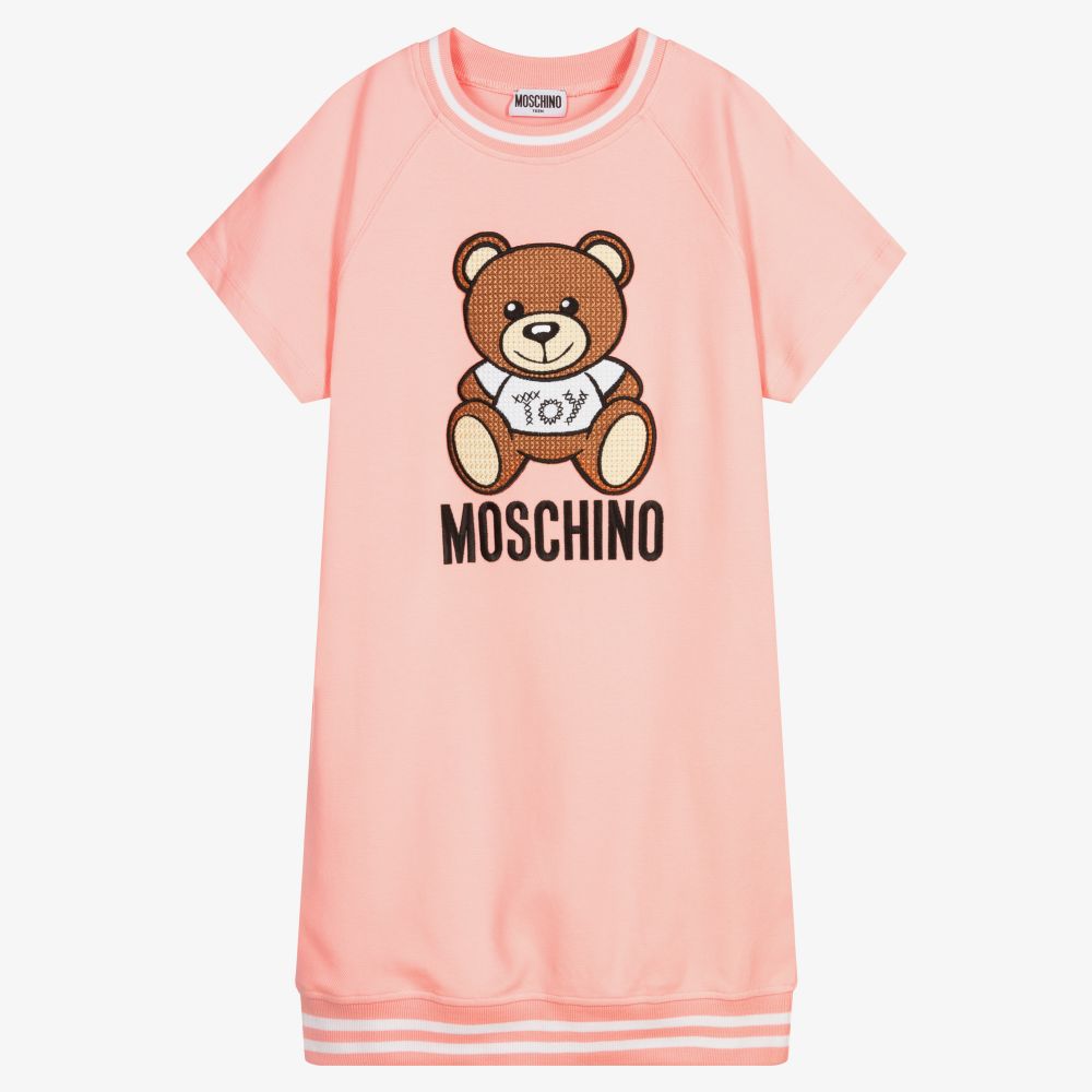 Moschino Kid-Teen - Robe rose clair en coton Ado | Childrensalon