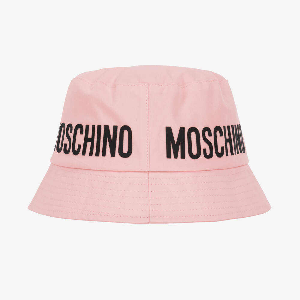 Moschino Teen Pink Cotton Bucket Hat