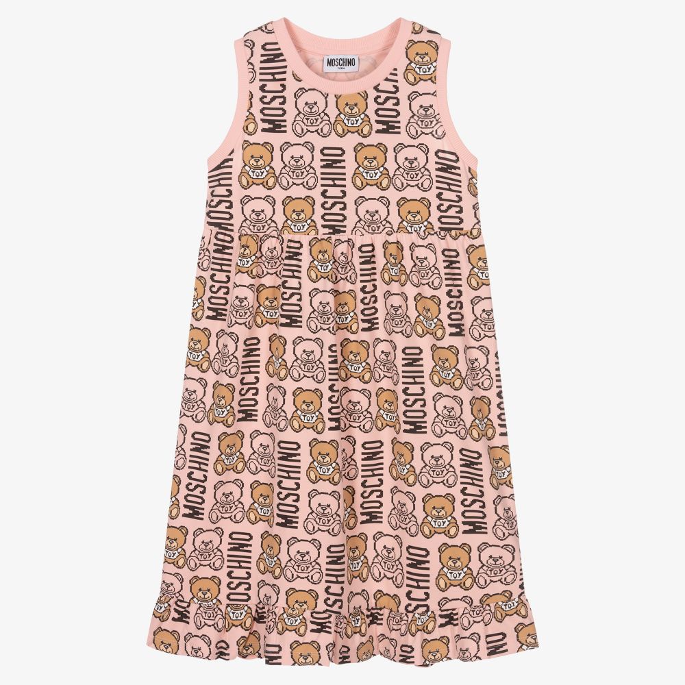 Moschino Kid-Teen - Teen Pink Cotton Jersey Dress | Childrensalon