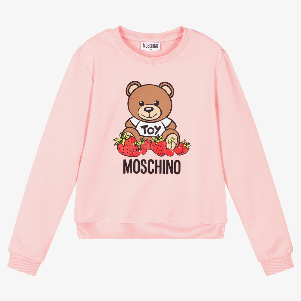 Moschino Kid-Teen - Teen Pink Cotton Sweatshirt | Childrensalon