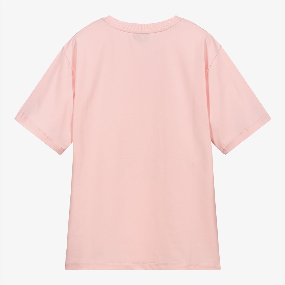 Moschino Kid-Teen - Teen Pink Cotton T-Shirt | Childrensalon