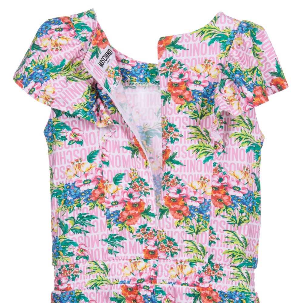 Moschino Kid-Teen-بلاي سوت تينز بناتي قطن جيرسي لون زهري | Childrensalon Outlet