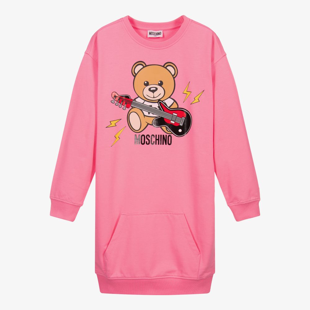 Moschino Kid-Teen - Розовое платье из джерси для подростков | Childrensalon
