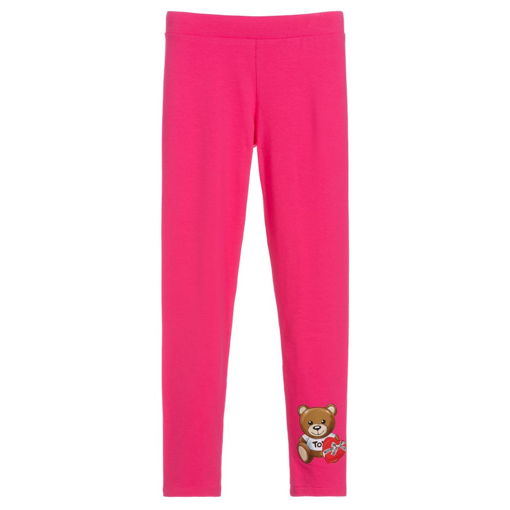 Moschino Kid-Teen - Teen Pink Logo Leggings | Childrensalon